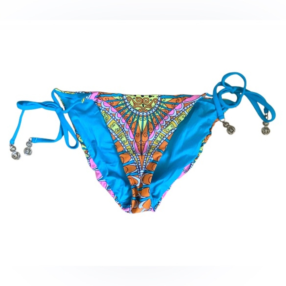 TRINA TURK Blue Floral Bikini Bottom Size 4